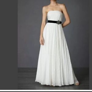 Astral BHLDN Star Silk Strapless Dress Velvet Belt